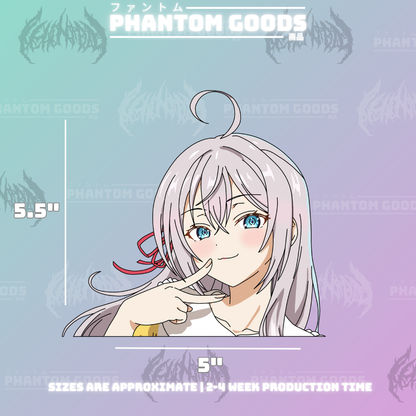 Alya Peeker Sticker - Alya Sometimes Hides her Feelings in Russian Sticker