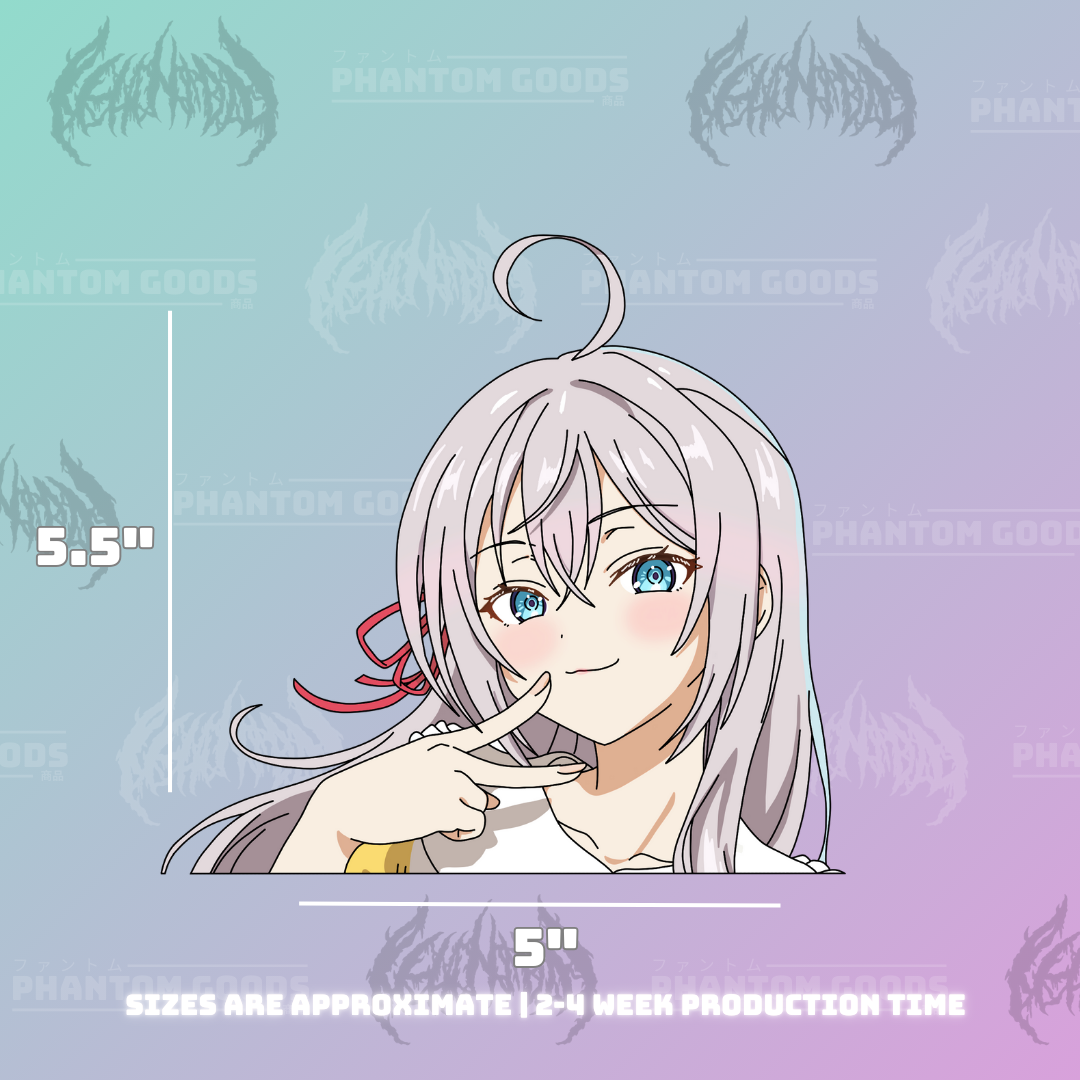 Alya Peeker Sticker - Alya Sometimes Hides her Feelings in Russian Sticker