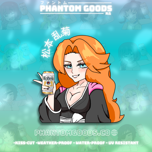 Rangiku Drinking Sticker - Peeker