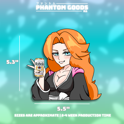 Rangiku Drinking Sticker - Peeker