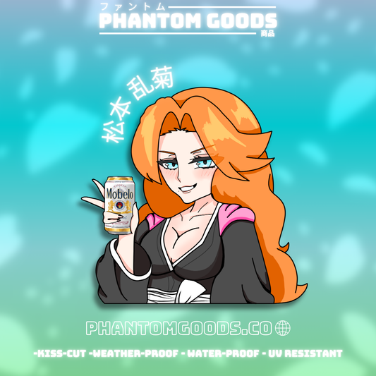 Rangiku Drinking Sticker - Peeker